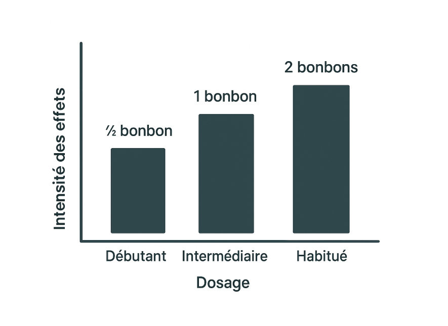 Dose VS Intensité ressentie des Gummies THC